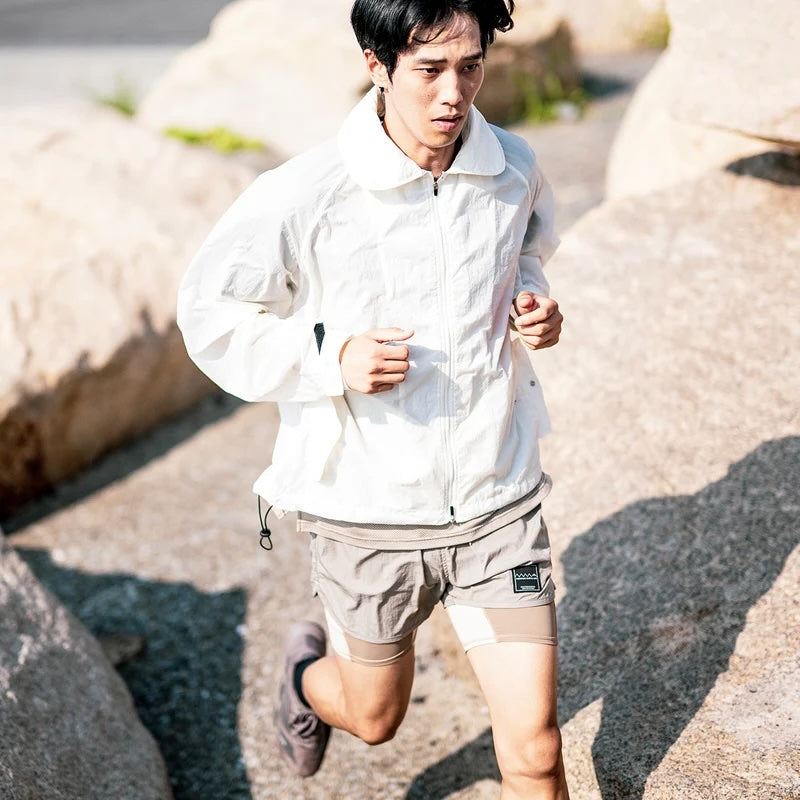 MMA Round Collar Wind Shell (Off White)