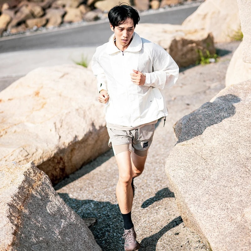 MMA Round Collar Wind Shell (Off White)