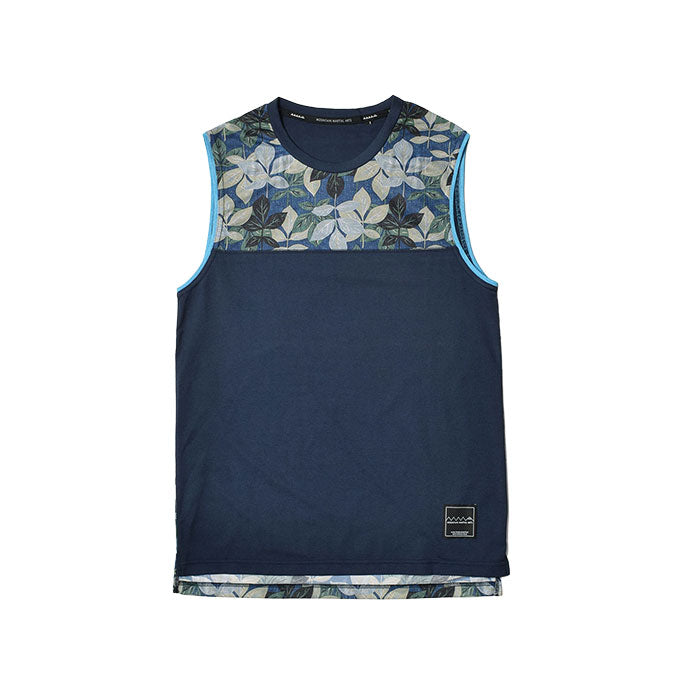 MMA Aloha Mesh Panel Sleeve-less   - Navy -