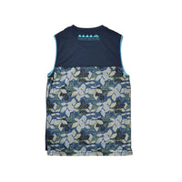 MMA Aloha Mesh Panel Sleeve-less   - Navy -