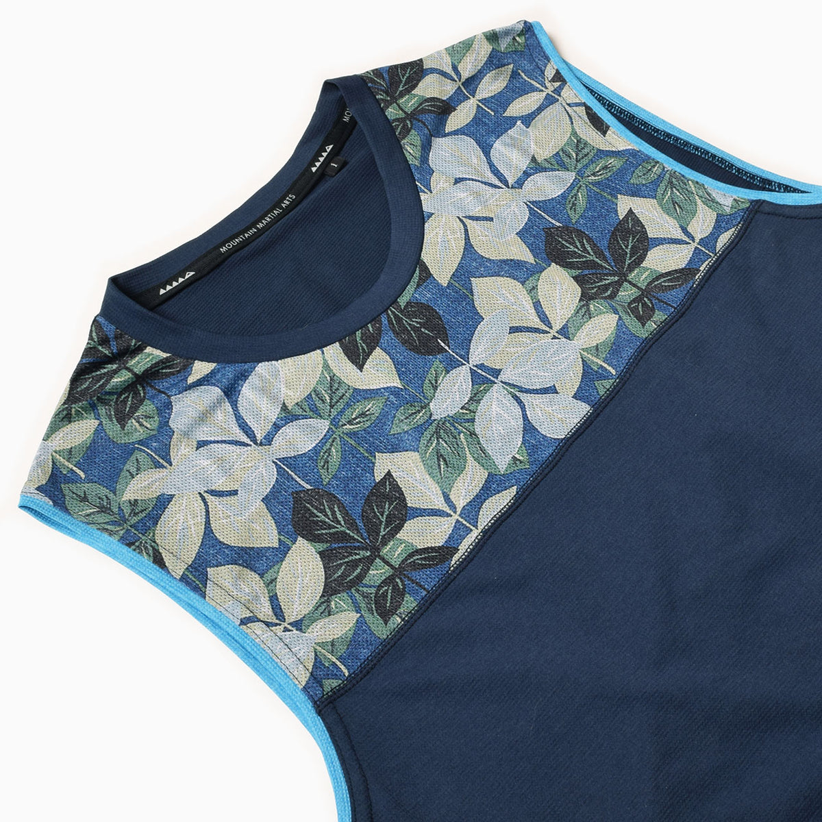 MMA Aloha Mesh Panel Sleeve-less   - Navy -