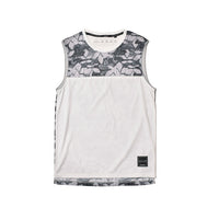 MMA Aloha Mesh Panel Sleeve-less   - White -