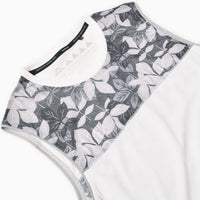 MMA Aloha Mesh Panel Sleeve-less   - White -