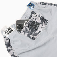 MMA Side Graphic Run Shorts  - Gray -