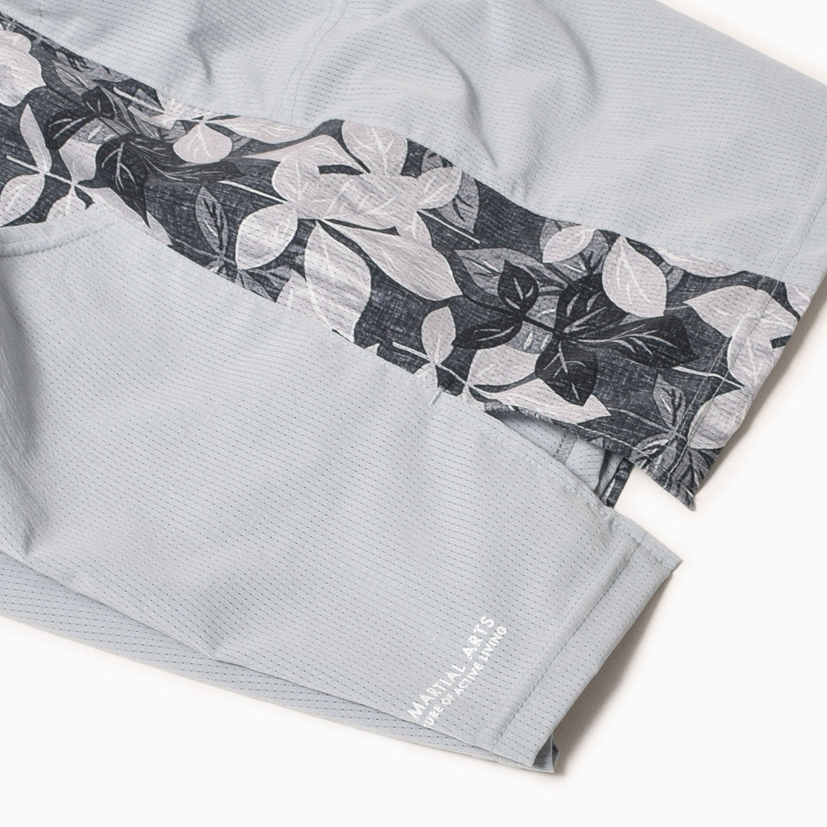 MMA Side Graphic Run Shorts  - Gray -