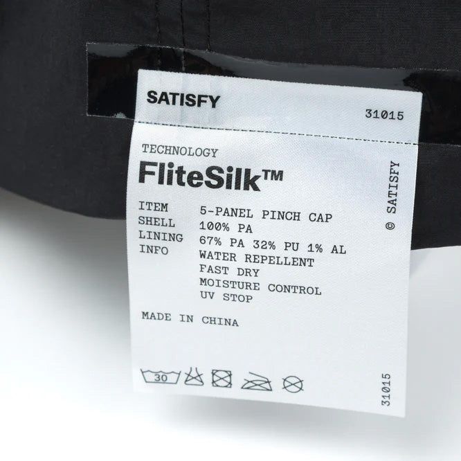 FliteSilk™ 5‑Panel Pinch Cap Black
