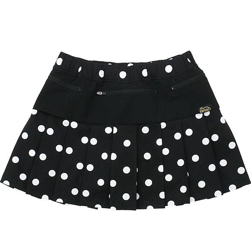 DOTS PLEATS SKIRT / BLACK×WHITE