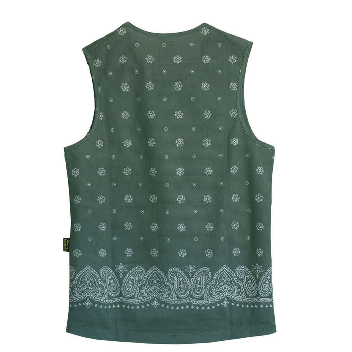 ALLMESH PANEL PATTERN NOSLEEVE OLIVE