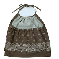 PANEL HALTER NECK BROWN