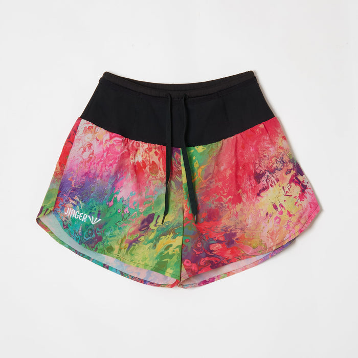 【JINGER】ウィメンズ　マルチポケット付きランニングパンツ【JF-2068/RED】