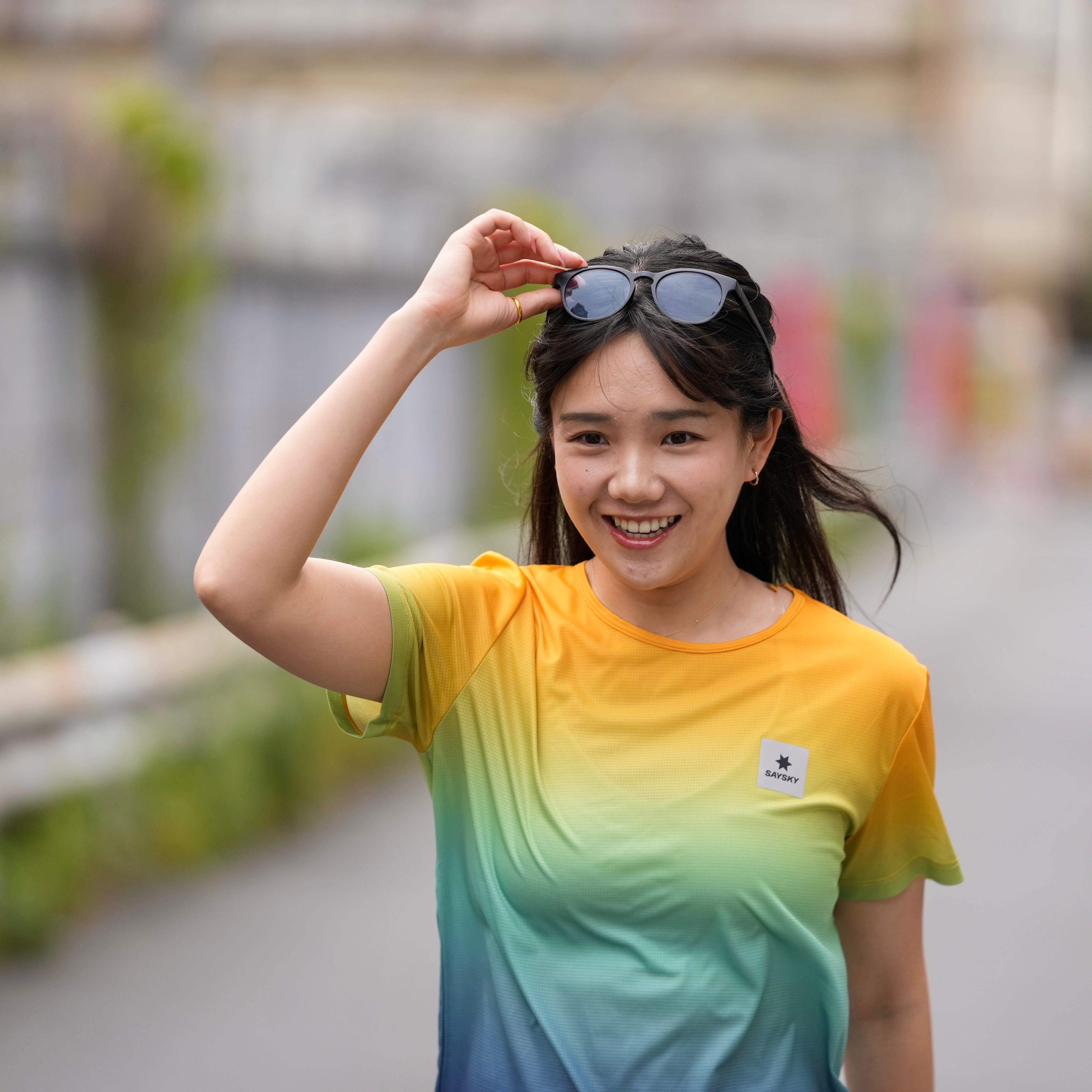 ランニングTシャツ Drip Dye Flow T-shirt - Blue Aop [メンズ