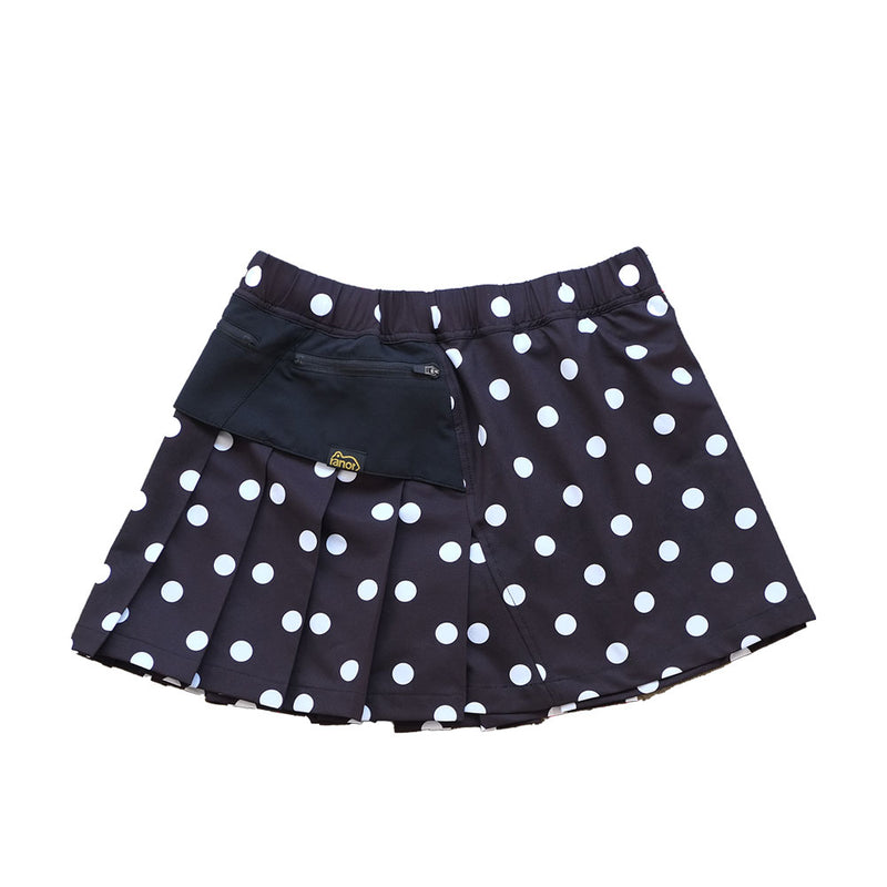 DOTS PLEATS SKIRT / BLACK×WHITE