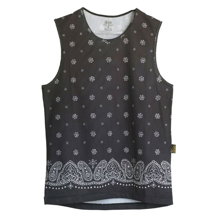 ALLMESH PANEL PATTERN NOSLEEVE BLACK
