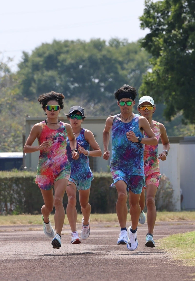 【JINGER】ウィメンズ　マルチポケット付きランニングパンツ【JF-2068/RED】