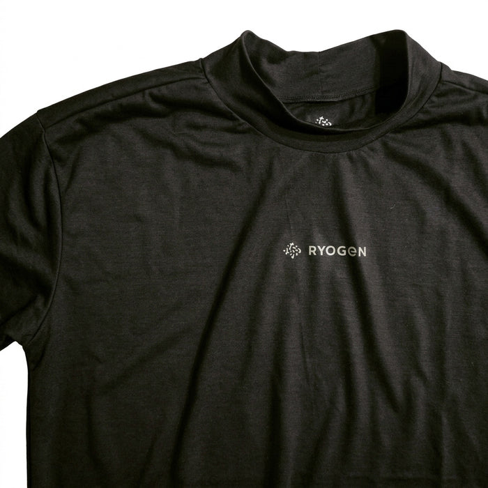 AXIO WOOL MOCK TEE　BLACK