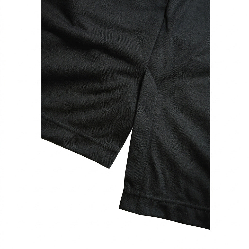 AXIO WOOL MOCK TEE　BLACK