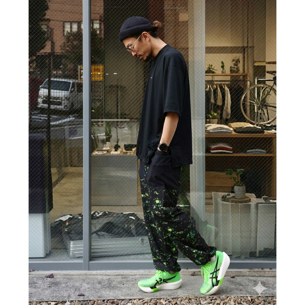 AXIO WOOL MOCK TEE　BLACK
