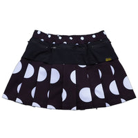 DOT PLEATS SKIRT - BLACK -
