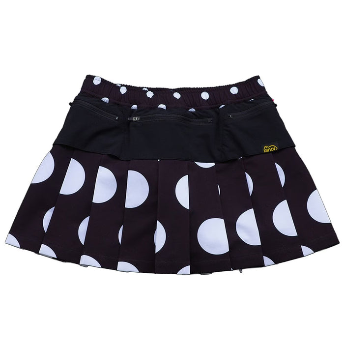 DOT PLEATS SKIRT - BLACK -