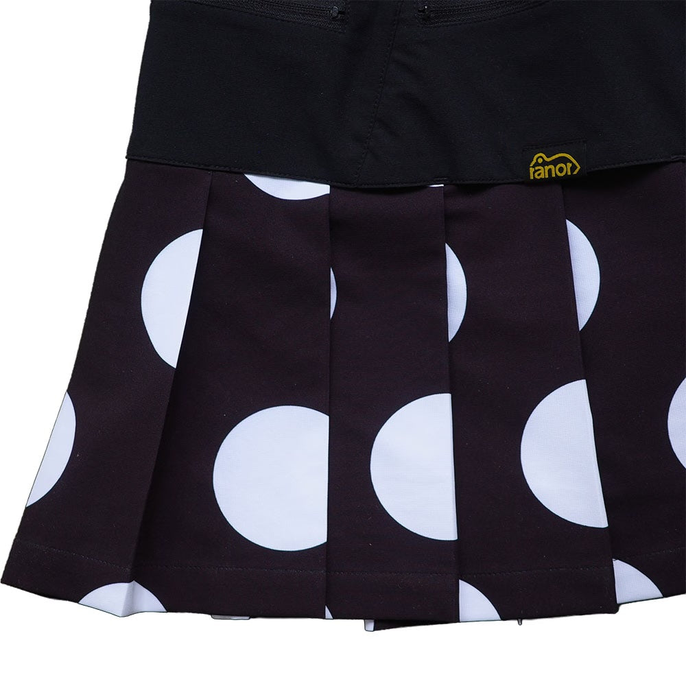 DOT PLEATS SKIRT - BLACK -