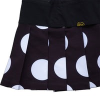 DOT PLEATS SKIRT - BLACK -