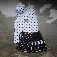 DOT PLEATS SKIRT - BLACK -
