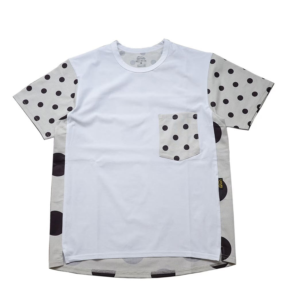 DOT T-SHIRT - WHITE×BEIGE -