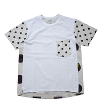 DOT T-SHIRT - WHITE×BEIGE -