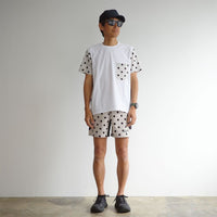 DOT T-SHIRT - WHITE×BEIGE -