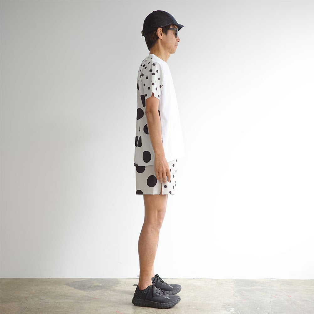 DOT T-SHIRT - WHITE×BEIGE -