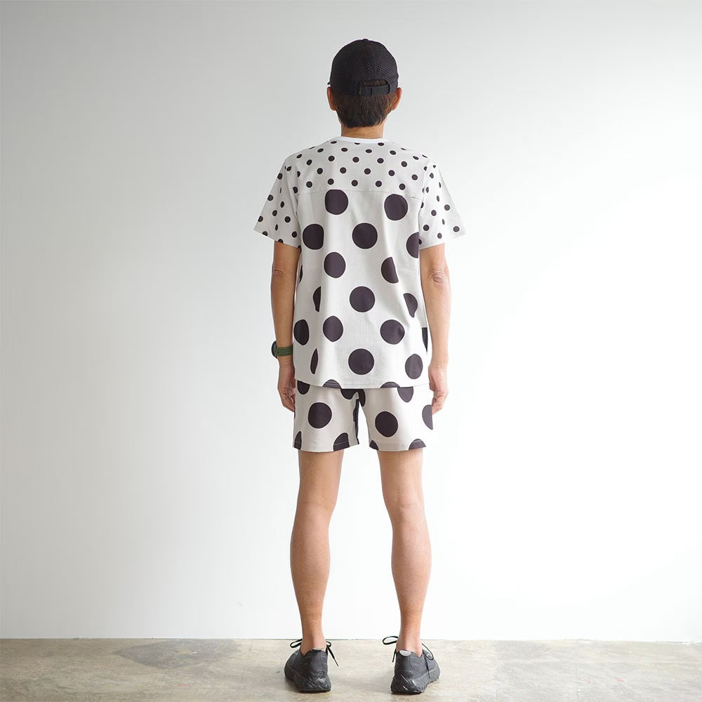 DOT T-SHIRT - WHITE×BEIGE -