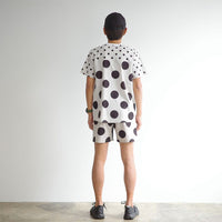 DOT T-SHIRT - WHITE×BEIGE -