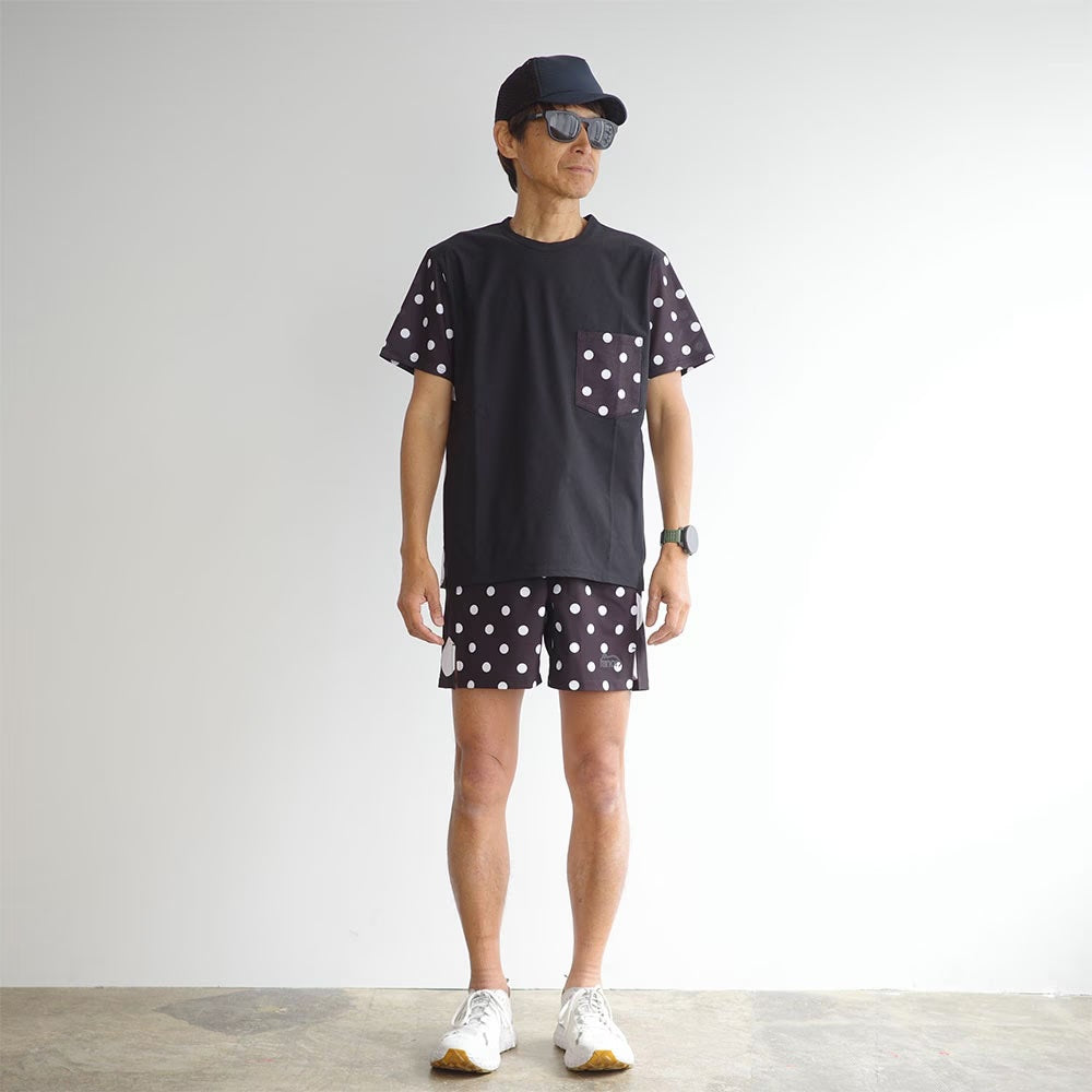 DOT T-SHIRT - BLACK×BLACK -