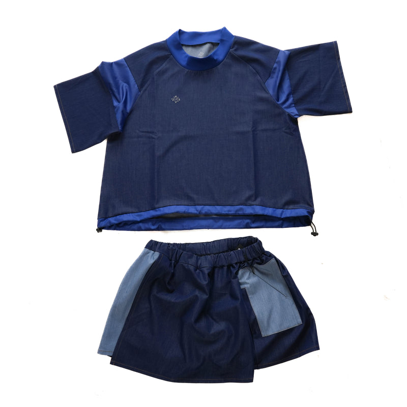 DENIM DOCKING RUN SKIRT　DENIM