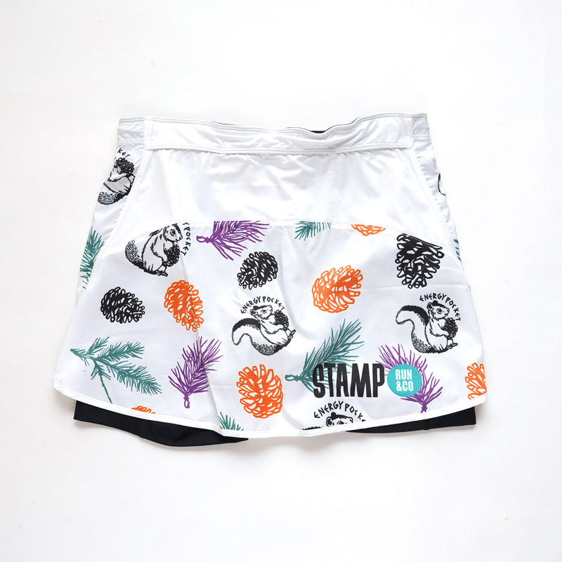 STAMP RUN SKIRT (PINECONE WHITE)