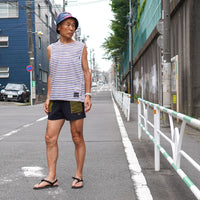 MINIMUM MESH SHORTS  Black× Moon Yellow