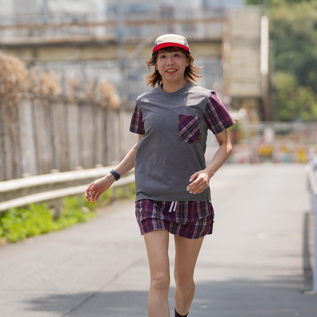 LAYRED CHECK SKIRT RED CHECK