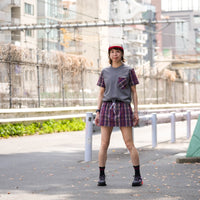 LAYRED CHECK SKIRT RED CHECK