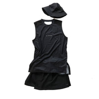 NOSTALGIC DOCKING RUN SKIRT GLEN BLACK
