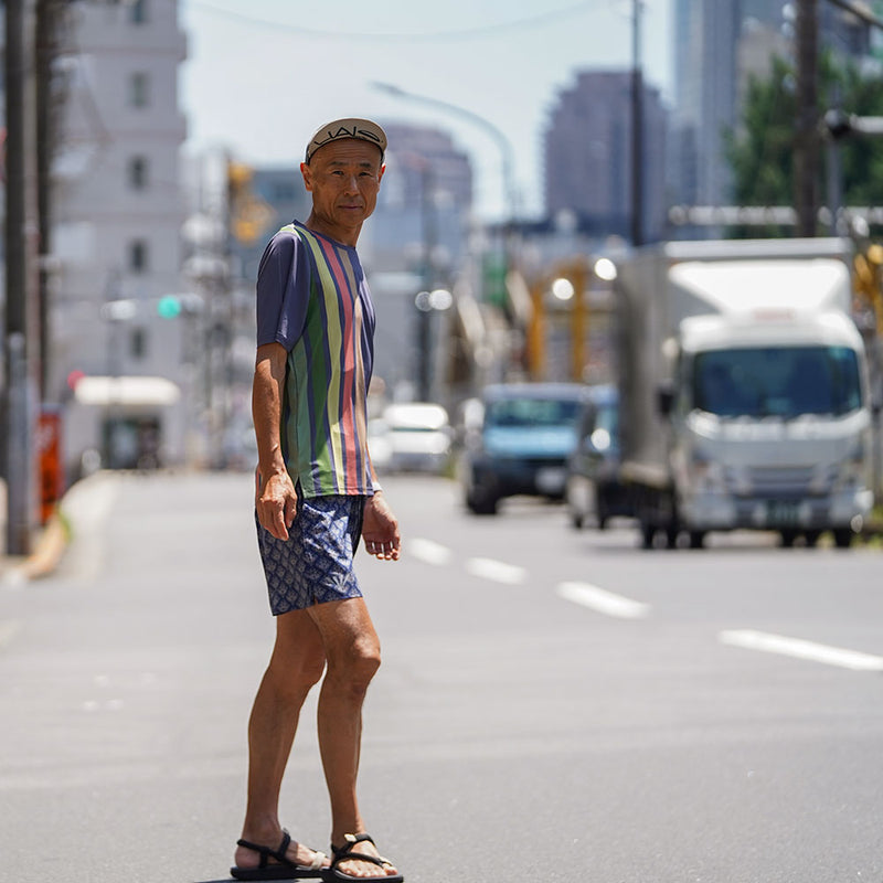 ユニセックス マルチポケット付きランニングパンツ【J-2030/NVY】