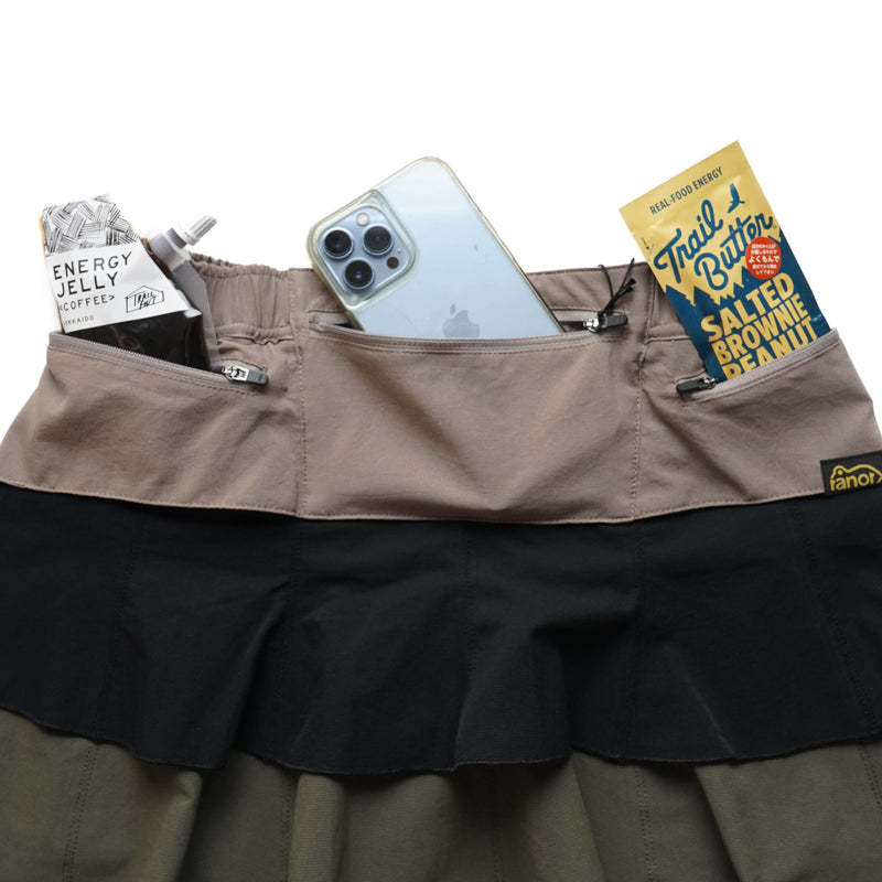 CRAZY FRILLS SKIRT (WITH INNER) / OLIVE