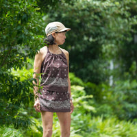 PANEL HALTER NECK BROWN