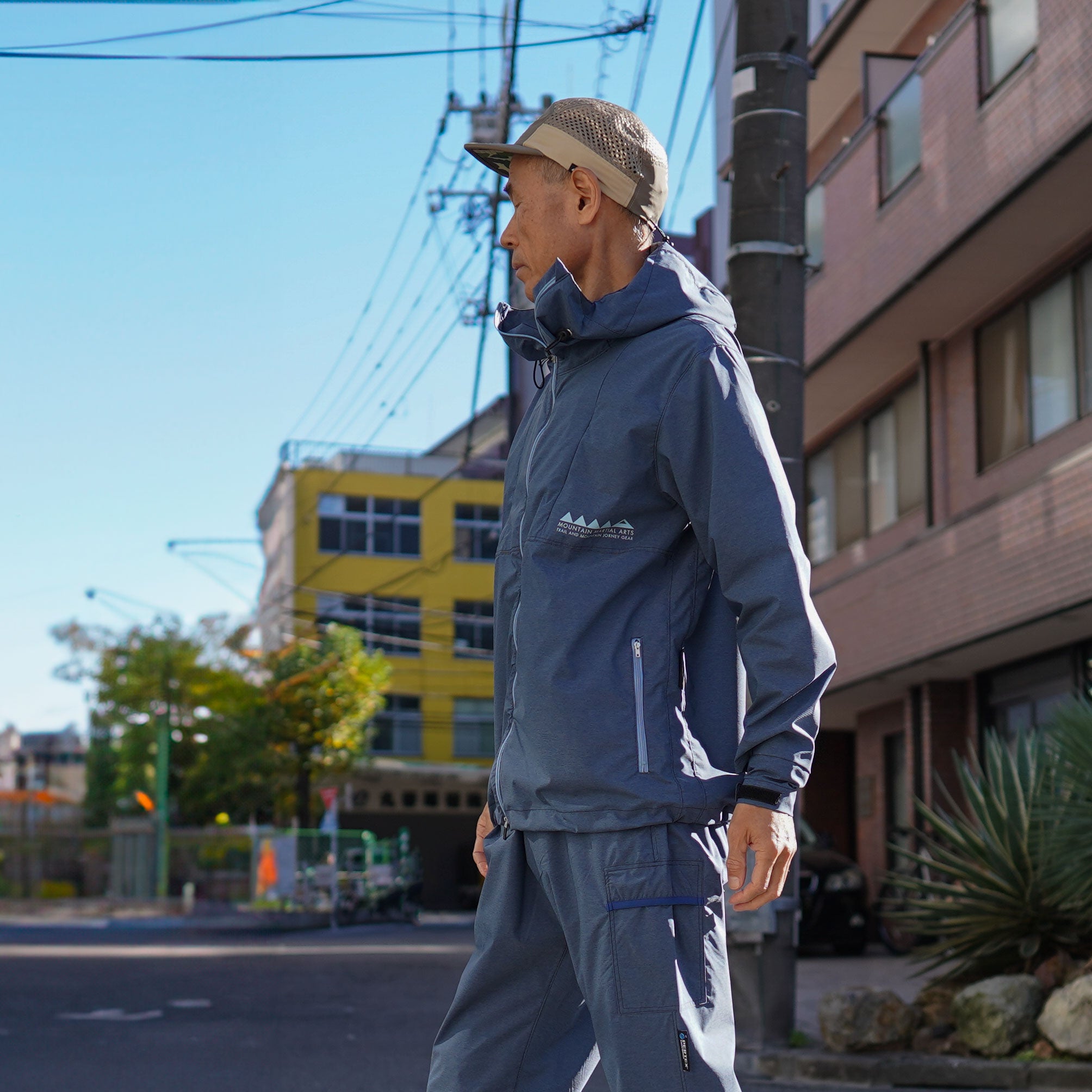 MMA PERTEX Packable Wind Hoodie Indigo – CONNECTED