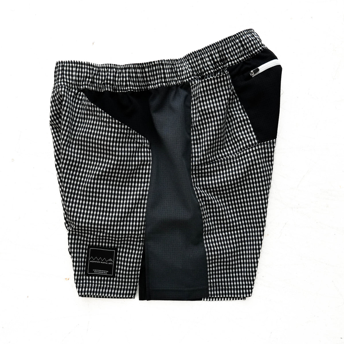 MMA Side Graphic Run Shorts V3 Black Check