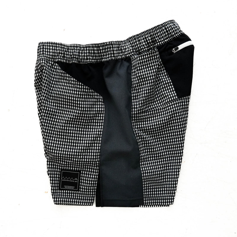 MMA Side Graphic Run Shorts V3 Black Check