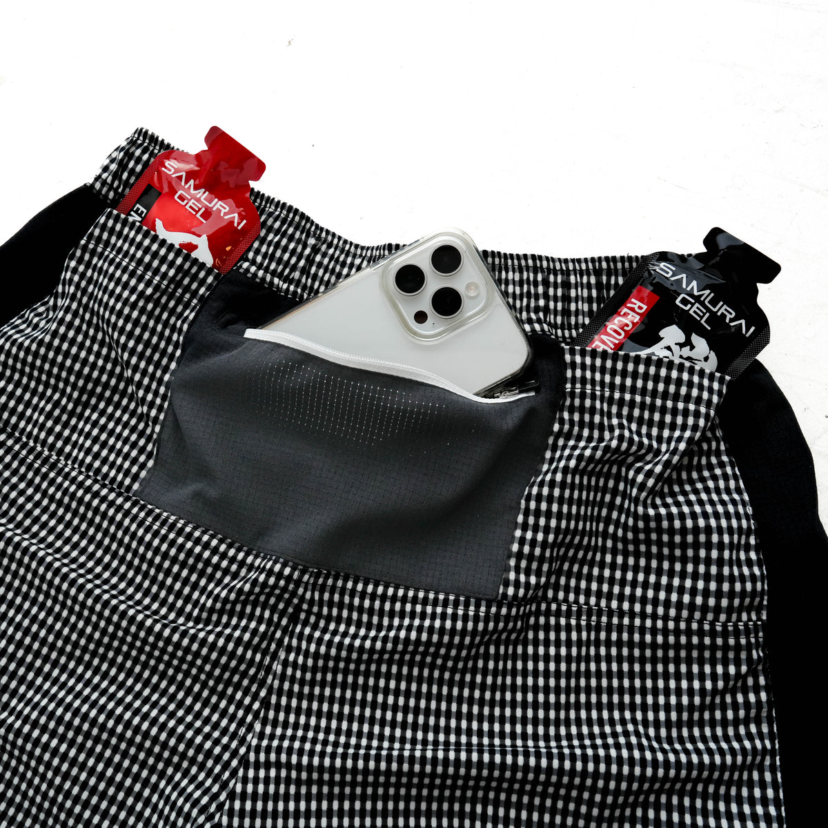 MMA Side Graphic Run Shorts V3 Black Check