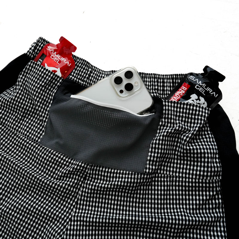 MMA Side Graphic Run Shorts V3 Black Check