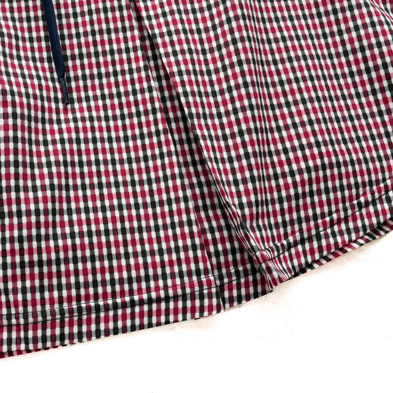 MMA Front Pleats Run Skirt Red Check