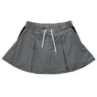 MMA Front Pleats Run Skirt Black Check