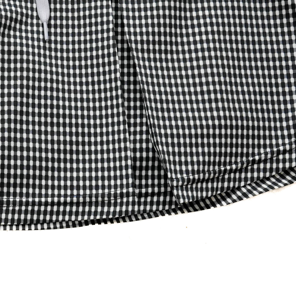 MMA Front Pleats Run Skirt Black Check